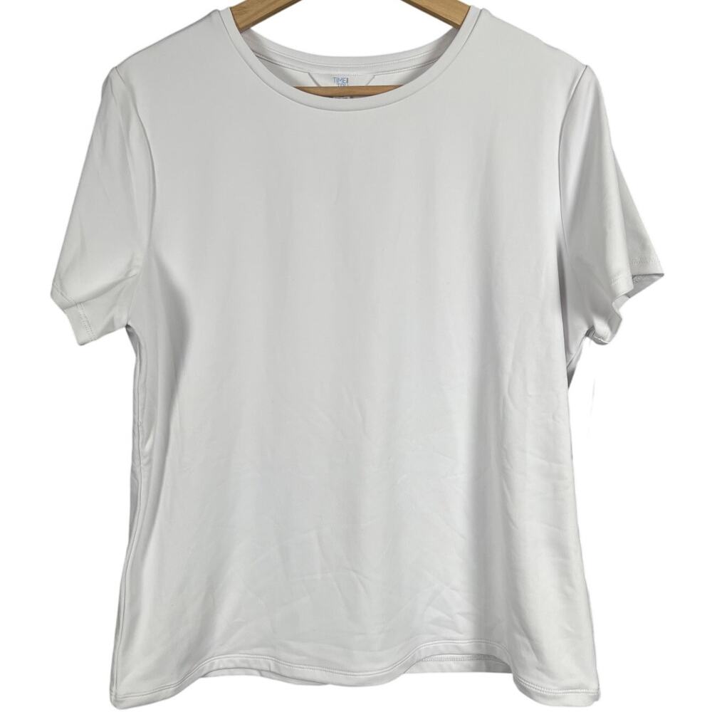 Time & Tru NWT Blank White Essenstial T-shirt Size XL